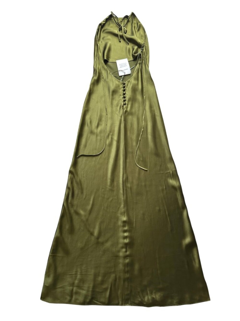 NWT Reformation Jeany Silk Dress Halter Open Back Maxi Dress XS - Picture 4 of 10